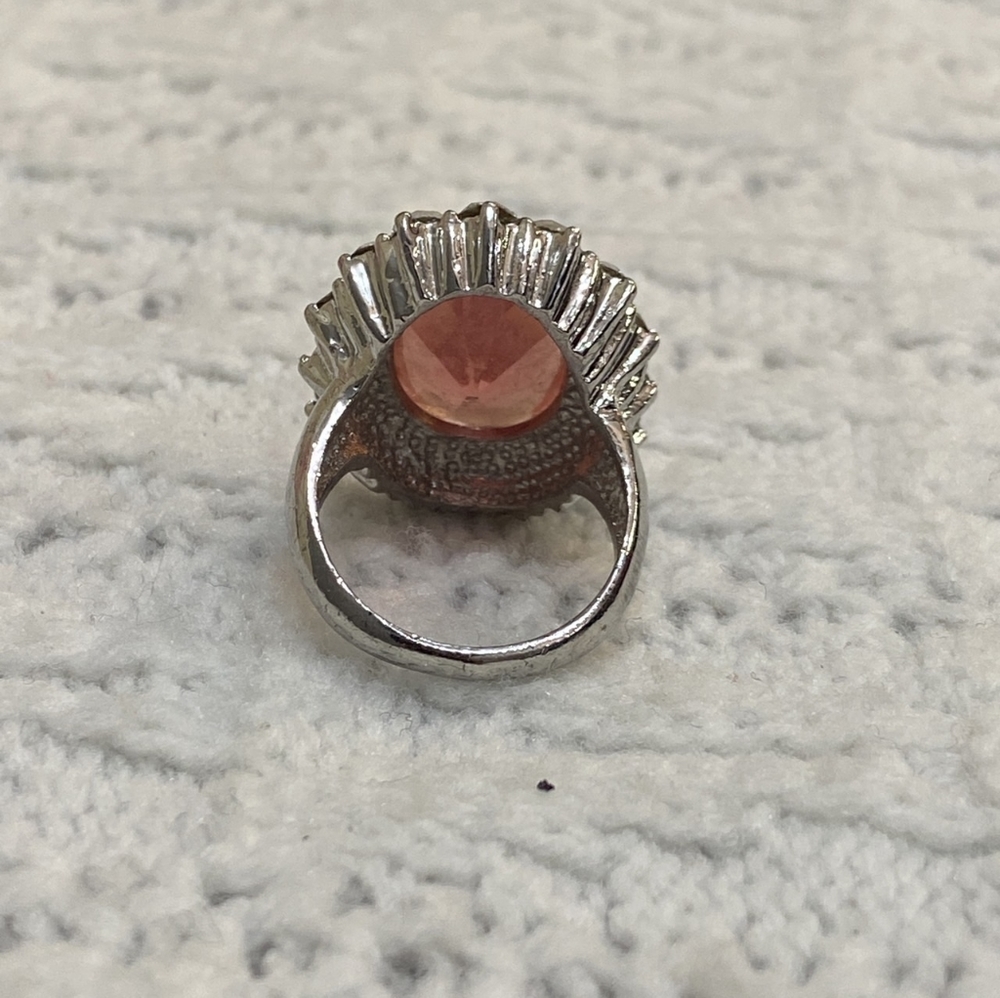 Pink Sapphire Princess Ring - Picture 5 of 6